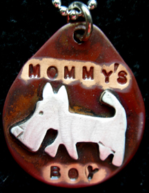 Mommy's Boy Dog Tag Necklace
