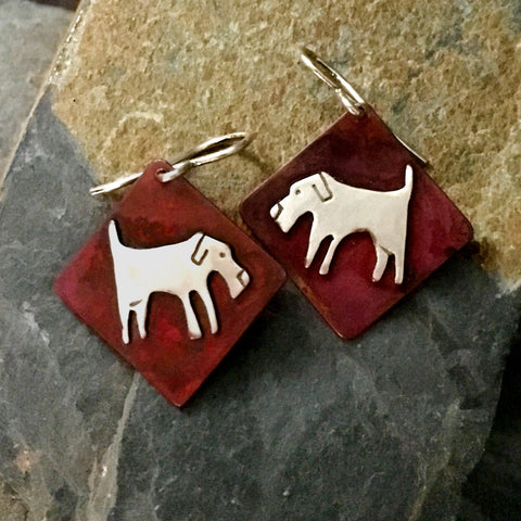 Gracie the Dog Earrings