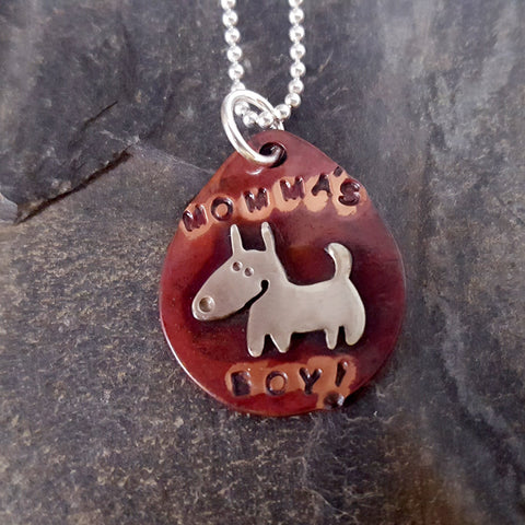 Momma's Boy Dog Tag Necklace