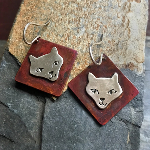 Mokie the Cat Earrings