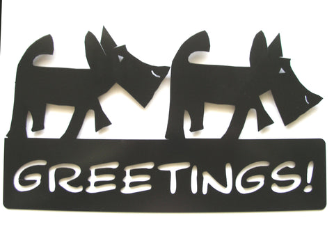 Greetings Porch Sign, Scrappy & Pappy! RETIRING THIS DESIGN, LOW STOCK ON HAND