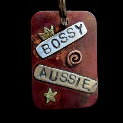 Large Dog Tag - Bossy Aussie!