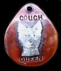 Couch Queen Dog Tag Necklace