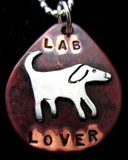 Lab Lover Dog Tag Necklace