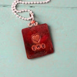 LOVE EWE Sheep Necklace - Back