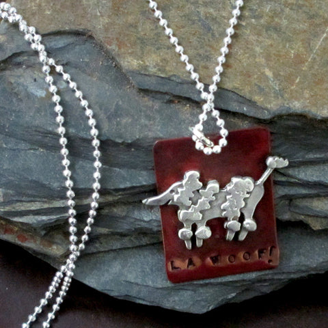 La Woof Poodle Dog Necklace