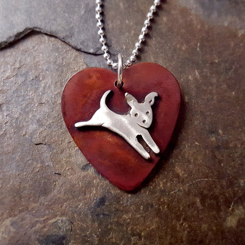 Sapphire Moon Dog Lovers Gold Dog Necklace | Handmade British Jewe...