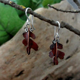 Copper Oak Leaf Earrings, Small