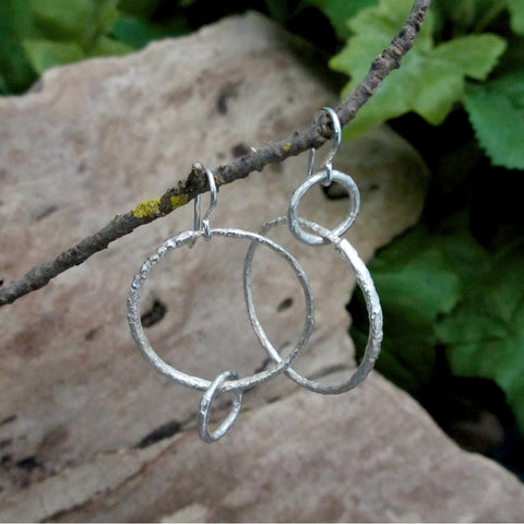 Yin-Yang Twig Hoop Earrings