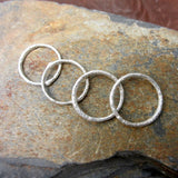 Sterling Silver Twig Rings: Single Band